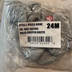 Unopened 24 mo grey heather solid gripper bootie